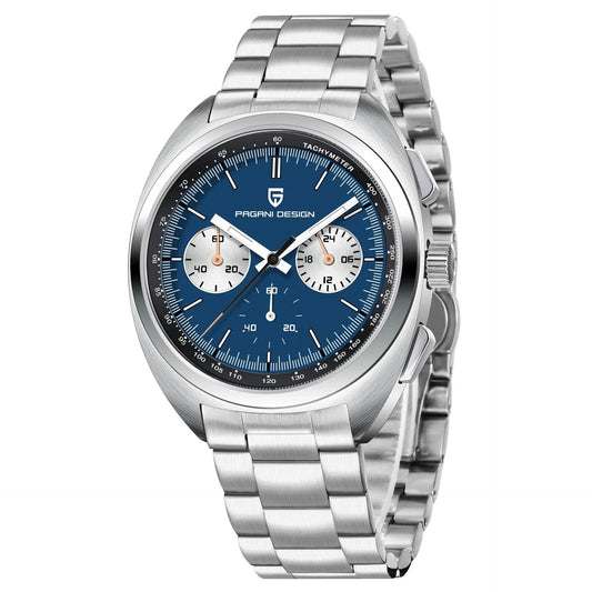 Men's Multifunctional Timing Luminous Quartz Watch  Blue