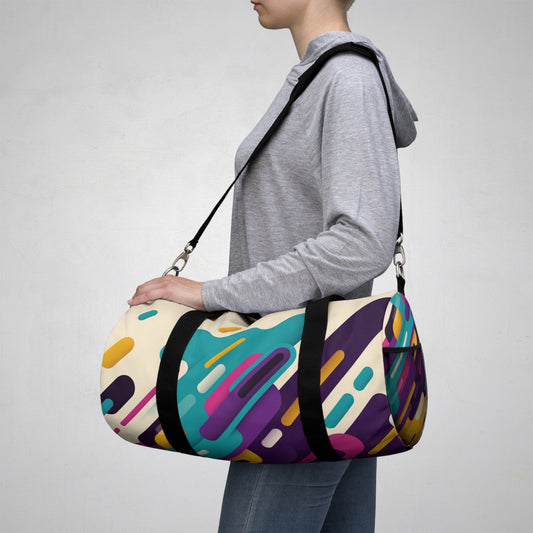 Colorful Abstract Pattern Duffel Bag — Vibrant Travel & Gym Bag