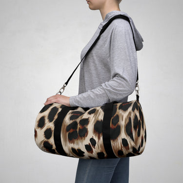 Leopard Print Duffel Bag — Chic Animal-Print Travel & Gym Tote