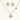 Gold-plated jewelry set with diamond-shaped pendants featuring white centers, green stones, and sparkling zirconia borders
