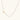Delicate gold necklace with open heart charm and white pearl bead on fine chain against cream background