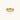 Gold-plated double-band ring with center rhinestone solitaire and channel-set stones on white background