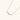 Gold-plated curved bar necklace with diamond accents on delicate chain against cream background