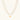 Delicate double-chain gold necklace with tiny heart pendant on cream background