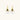 Pair of small gold-plated hoop earrings with triangular cone fronts and curved backs on white background.