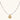 Ornate gold-plated pendant necklace with multicolored gemstone beads in purple, pink and clear tones on white background