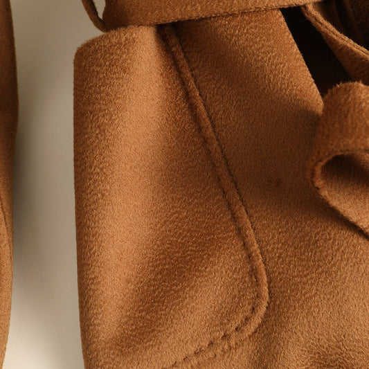 Double-sided Water Ripple Woolen Coat