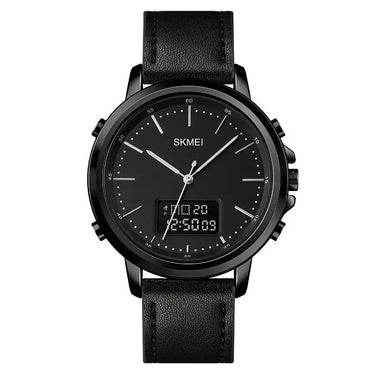 Casual Spiral Sports Crown Leather Alloy Round Pin Buckle Male Pointer Electronic Watch Utrano