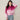 Chic Pink Gradient Long Sleeve Knit Cardigan Coat for Women, Autumn Winter Stylish Short Woolly Top