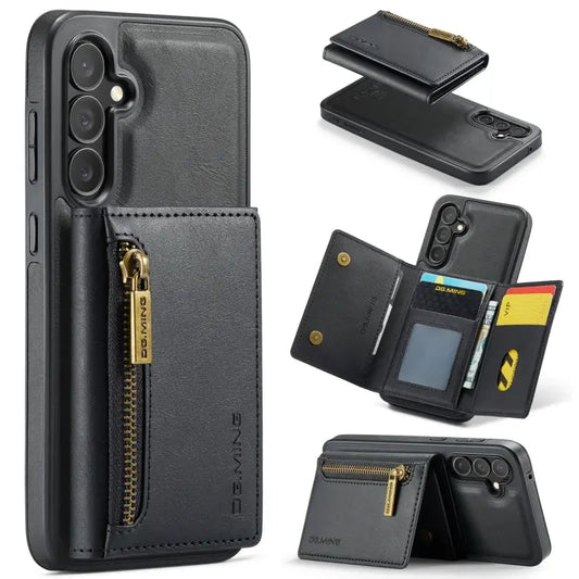 DG.MING M5 Series Zip RFID Multi Card Detachable Leather Phone Case, For Samsung Galaxy S23 FE 5G, For Samsung Galaxy S23 Ultra, For Samsung Galaxy S23+, For Samsung Galaxy S23