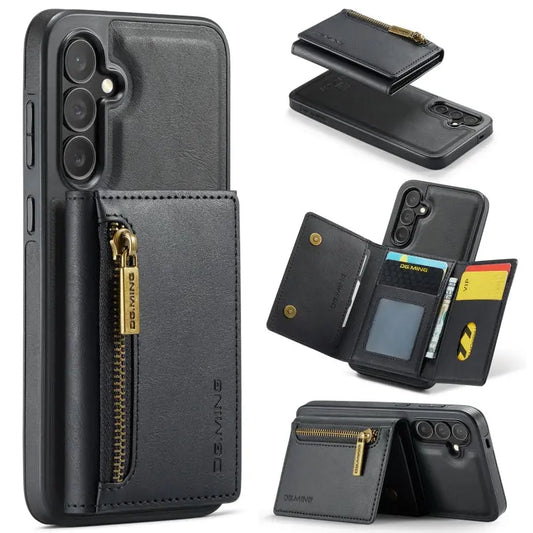 DG.MING M5 Series Zip RFID Multi Card Detachable Leather Phone Case, For Samsung Galaxy S24 FE 5G, For Samsung Galaxy S24 Ultra 5G, For Samsung Galaxy S24+ 5G, For Samsung Galaxy S24 5G