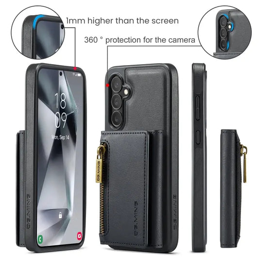 DG.MING M5 Series Zip RFID Multi Card Detachable Leather Phone Case, For Samsung Galaxy S24 FE 5G, For Samsung Galaxy S24 Ultra 5G, For Samsung Galaxy S24+ 5G, For Samsung Galaxy S24 5G