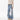 Deep Blue Denim Pants Men's Streetwear Style Flared Knife Cut Trousers