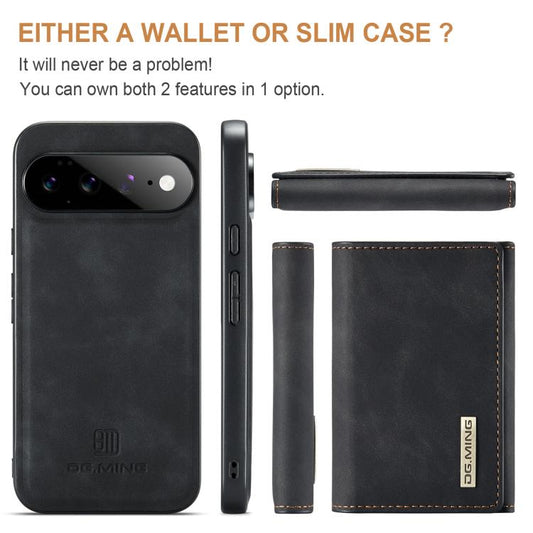 DG.MING M1 Series 3-Fold Multi Card Wallet + Magnetic Phone Case, For Google Pixel 10a, For Google Pixel 10 Pro XL, For Google Pixel 10 / 10 Pro, For Google Pixel 9a