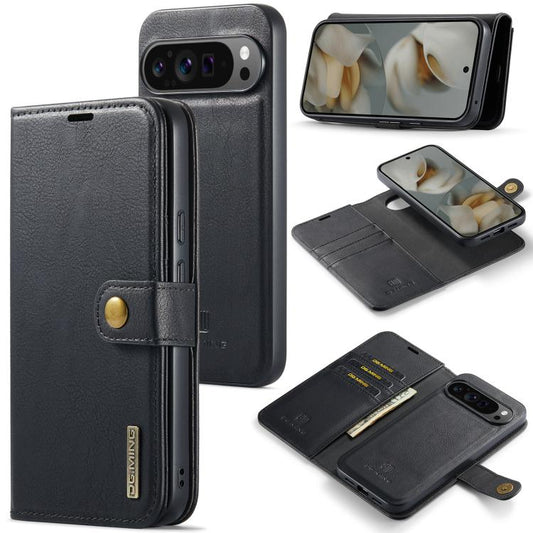 DG.MING Crazy Horse Texture Detachable Magnetic Leather Phone Case, For Google Pixel 8a, For Google Pixel 8 Pro, For Google Pixel 8, For Google Pixel 7a