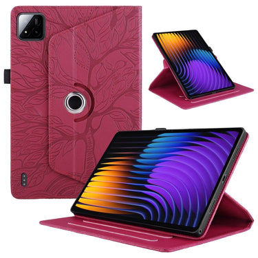 Tree Life Embossed Rotation Leather Tablet Case, For Xiaomi Pad 7 / 7 Pro, For Xiaomi Redmi Pad SE 8.7 4G, For Xiaomi Redmi Pad Pro 12.1, For Xiaomi Pad 6S Pro