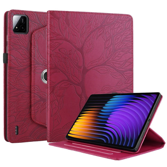 Tree Life Embossed Rotation Leather Tablet Case, For Xiaomi Pad 7 / 7 Pro, For Xiaomi Redmi Pad SE 8.7 4G, For Xiaomi Redmi Pad Pro 12.1, For Xiaomi Pad 6S Pro