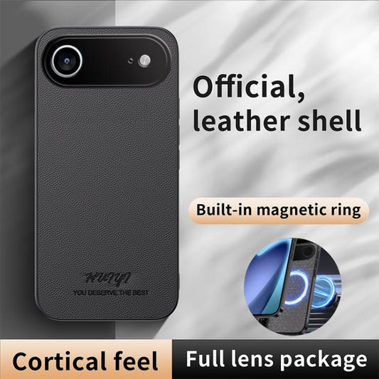 HUIYI Leather Magnetic Phone Case, For iPhone 16, For iPhone 15 Pro Max, For iPhone 15 Pro, For iPhone 15 Plus