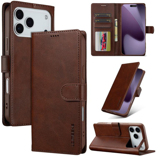 LC.IMEEKE Calf Texture Horizontal Flip Leather Case, For iPhone 17 Pro Max, For iPhone 17 Pro, For iPhone 17, For iPhone Air