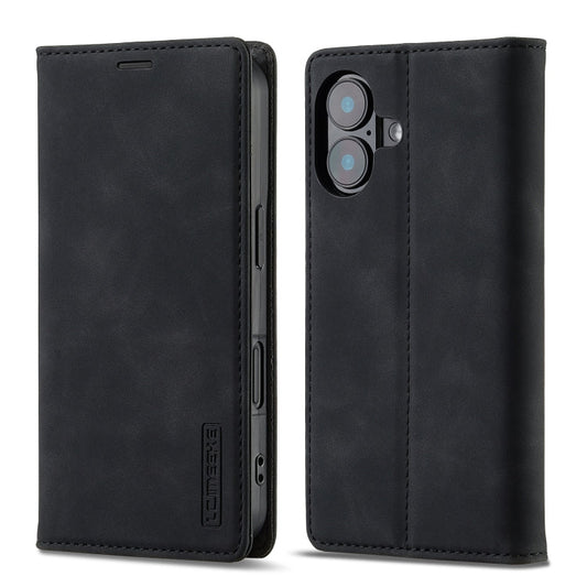 LC.IMEEKE Strong Magnetism Microfiber Leather Phone Case, For iPhone 16