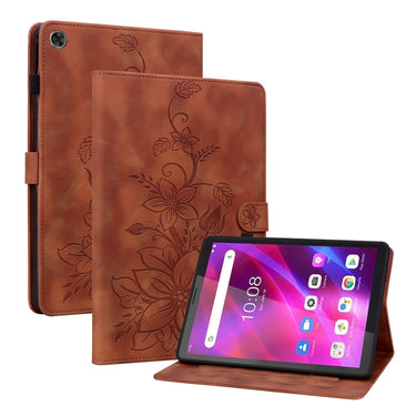 Lily Embossed Leather Tablet Case, For Lenovo Tab M10 HD Gen2, For Lenovo M10 Plus 10.3, For Lenovo Tab M8 HD 8.0