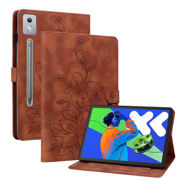 Lily Embossed Leather Tablet Case, For Lenovo Tab P12 12.7 2025, For Lenovo Tab K11 Plus, For Lenovo Tab M11/Xiaoxin Pad 11 2024