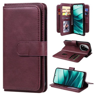 Multi-Function Wallet 10 Card Slots Leather Phone Case, For Redmi Note 14 Pro / 14 Pro+ 5G, For Redmi 14C 4G Global, For Redmi 13 4G Global, For Redmi K70