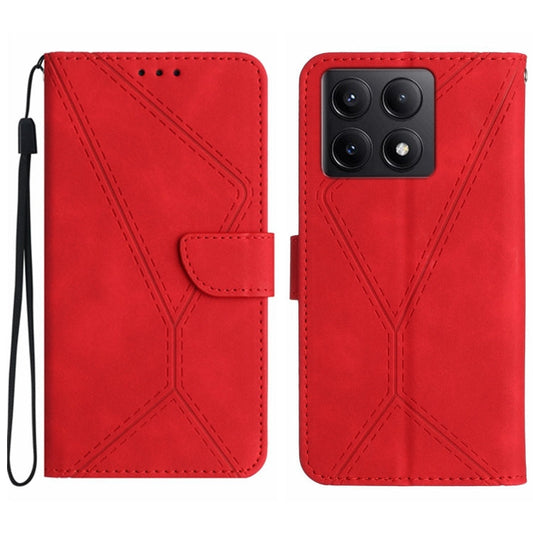 Stitching Embossed Leather Phone Case, For Xiaomi 14T Pro 5G Global, For Xiaomi 14T 5G Global
