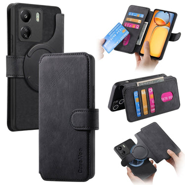 CaseNeo MagSafe RFID Anti-theft Retro Leather Phone Case, For Redmi Note 12 Pro+ 5G, For Redmi Note 12 Pro 5G, For Redmi Note 11S 4G, For Redmi Note 10 4G / Note 10S