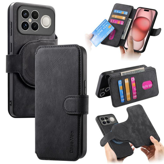 CaseNeo MagSafe RFID Anti-theft Retro Leather Phone Case, For Redmi Note 15 Pro 4G Global 163.2mm, For Redmi K90 / Poco F8 Pro, For Redmi Note 15 Pro 5G Global 163.6mm, For Redmi Turbo 4 Pro / Poco F7