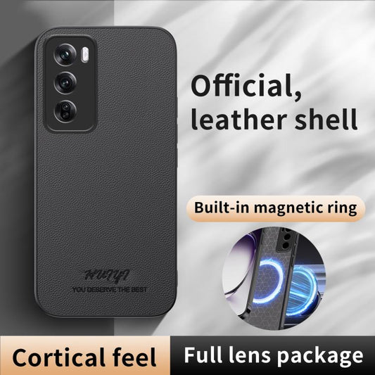 HUIYI Leather Magnetic Phone Case, For OPPO Reno10 / Reno10 Pro Global, For OPPO Find X8 Pro