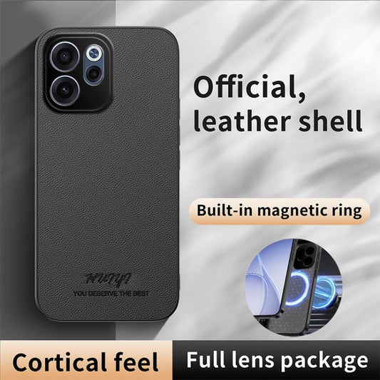 HUIYI Leather Magnetic Phone Case, For OPPO A3x 5G India, For OPPO Reno12 F 5G Global, For OPPO A3 Pro India, For OPPO Reno12 Pro 5G Global