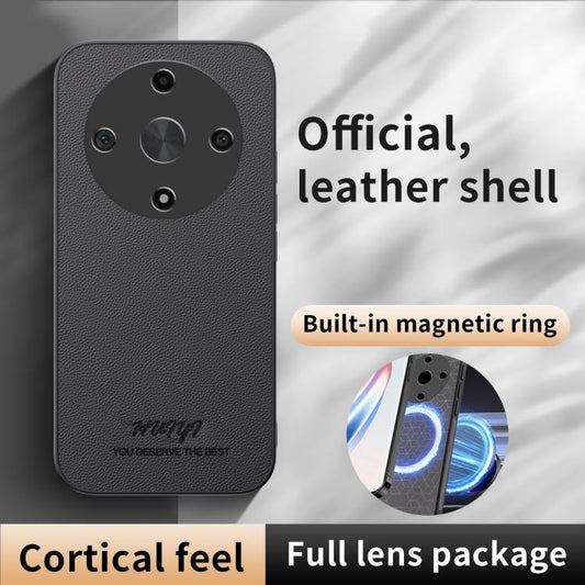 HUIYI Leather Magnetic Phone Case, For Honor X9b, For Honor 90 Lite, For Honor Magic5 Pro, For Honor Magic5