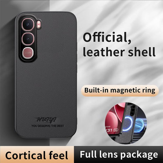 HUIYI Leather Magnetic Phone Case, For vivo Y300 Pro, For vivo S19, For vivo S19 Pro, For vivo Y28 4G