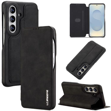 LC.IMEEKE Hon Ancient Series Flip Leather Phone Case, For Samsung Galaxy S26+ 5G, For Samsung Galaxy S26 Ultra 5G, For Samsung Galaxy S26 5G, For Samsung Galaxy S25 Ultra 5G