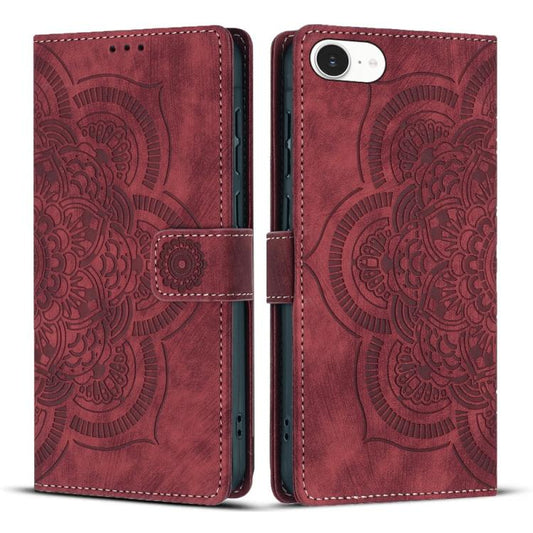Mandala Embossed Retro Frosted Leather Phone Case, For iPhone 17 Pro Max, For iPhone 17 Pro, For iPhone 17, For iPhone Air