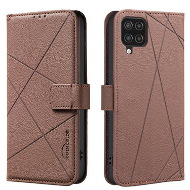 Geometric Pattern RFID Leather Phone Case, For Samsung Galaxy A22 4G, For Samsung Galaxy A22 5G, For Samsung Galaxy A32 4G, For Samsung Galaxy A72