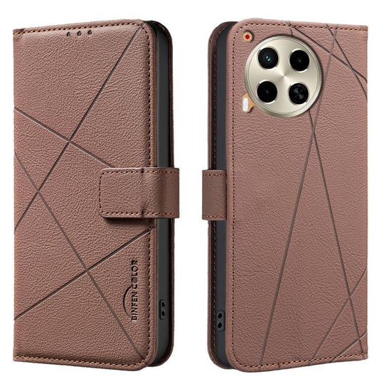 Geometric Pattern RFID Leather Phone Case, For Tecno Camon 30 4G / 30 5G, For Tecno Spark 20 Pro+, For Tecno Spark 20 Pro, For Tecno Spark GO 2024 / 20C / Pop 8