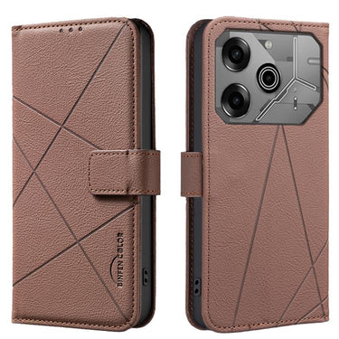 Geometric Pattern RFID Leather Phone Case, For Tecno Camon 30 4G / 30 5G, For Tecno Spark 20 Pro+, For Tecno Spark 20 Pro, For Tecno Spark GO 2024 / 20C / Pop 8