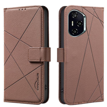 Geometric Pattern RFID Leather Phone Case, For Honor 300 Pro 5G / 300 Ultra 5G, For Honor 300, For Honor X5B, For Honor X7C / 200 Smart