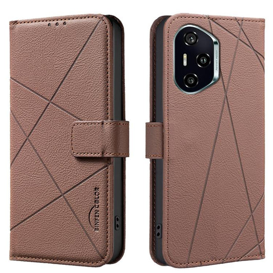 Geometric Pattern RFID Leather Phone Case, For Honor 300 Pro 5G / 300 Ultra 5G, For Honor 300, For Honor X5B, For Honor X7C / 200 Smart