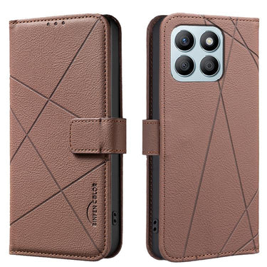 Geometric Pattern RFID Leather Phone Case, For Honor X7B, For Honor X7A