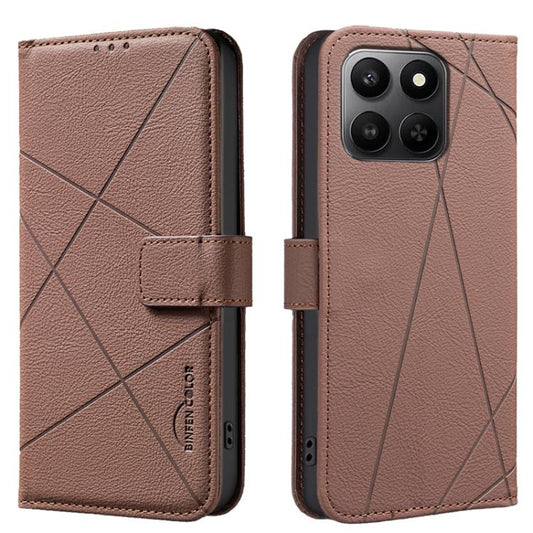 Geometric Pattern RFID Leather Phone Case, For Honor 400 Lite Global, For Honor 400 Global 156.5mm, For Honor X8C, For Honor X9C 5G / Magic7 Lite