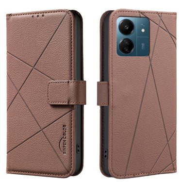 Geometric Pattern RFID Leather Phone Case, For Redmi 12 4G, For Redmi Note 12 Turbo, For Redmi Note 11 / 11S / 12S 6.43inch, For Redmi Note 12 4G