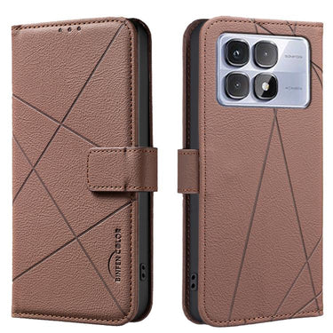 Geometric Pattern RFID Leather Phone Case, For Redmi 12C, For Redmi Note 12 Pro+ Global, For Redmi Note 12 Pro 5G Global, For Redmi Note 12 5G Global