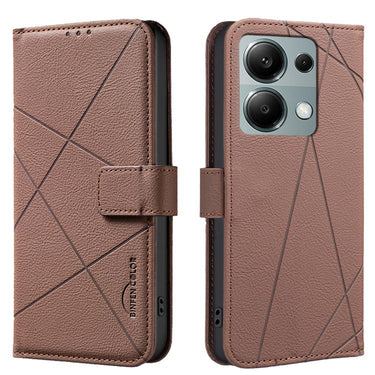 Geometric Pattern RFID Leather Phone Case, For Redmi Note 13 Pro+ 5G, For Redmi Note 13 Pro 5G, For Redmi K60 Ultra, For Redmi K70 / K70 Pro