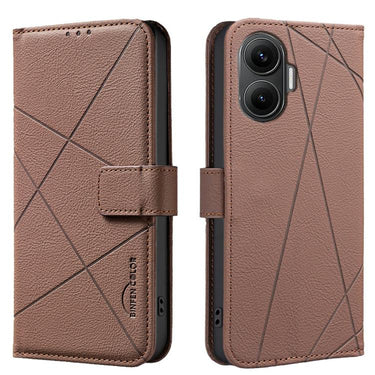 Geometric Pattern RFID Leather Phone Case, For Redmi Note 14 4G 16.25mm, For Redmi Note 14 Pro 5G / 14 Pro+ 5G, For Redmi A3, For Redmi Note 13 Pro 4G