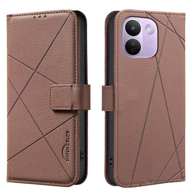 Geometric Pattern RFID Leather Phone Case, For Redmi K90 Max 5G, For Redmi A7 Pro 171mm / Poco C85x 5G, For Redmi 15a 5G, For Redmi Tubo 5 Max / Poco X8 Pro Max