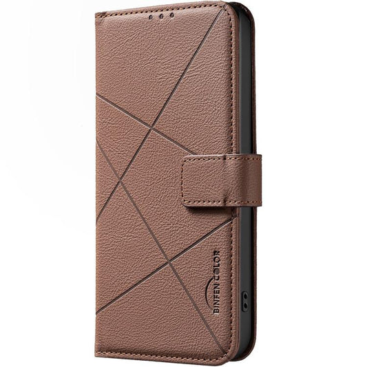 Geometric Pattern RFID Leather Phone Case, For Redmi K90 Max 5G, For Redmi A7 Pro 171mm / Poco C85x 5G, For Redmi 15a 5G, For Redmi Tubo 5 Max / Poco X8 Pro Max
