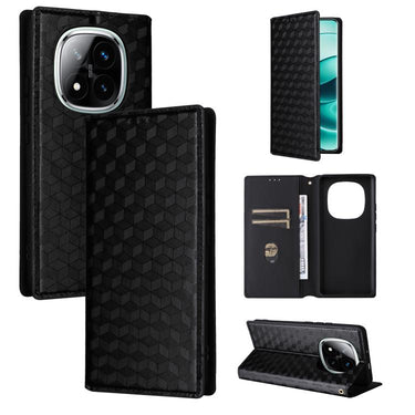Cubic Grid Texture Flip Leather Phone Case, For Redmi Note 13 Pro 4G Global, For Redmi A3, For Redmi 13C 5G / 13R 5G, For Redmi Note 13 4G
